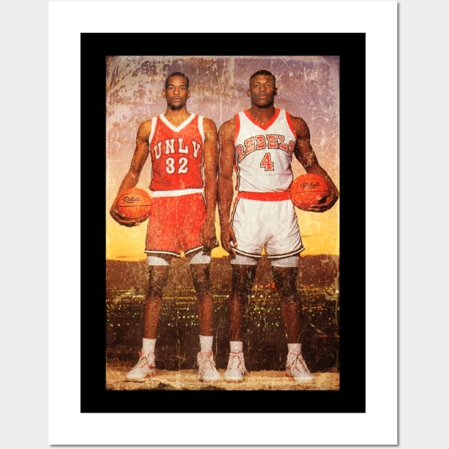 Stacey Augmon and Larry Johnson 1991 Wall Art by AxLSTORE